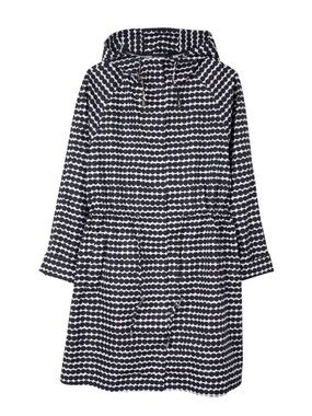 Marimekko Black and White Dot Hooded Trench Coat